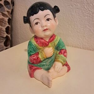 Vintage Chinese Porcelain Famille Rose Seymour Mann Japanese Hand Painted Girl
